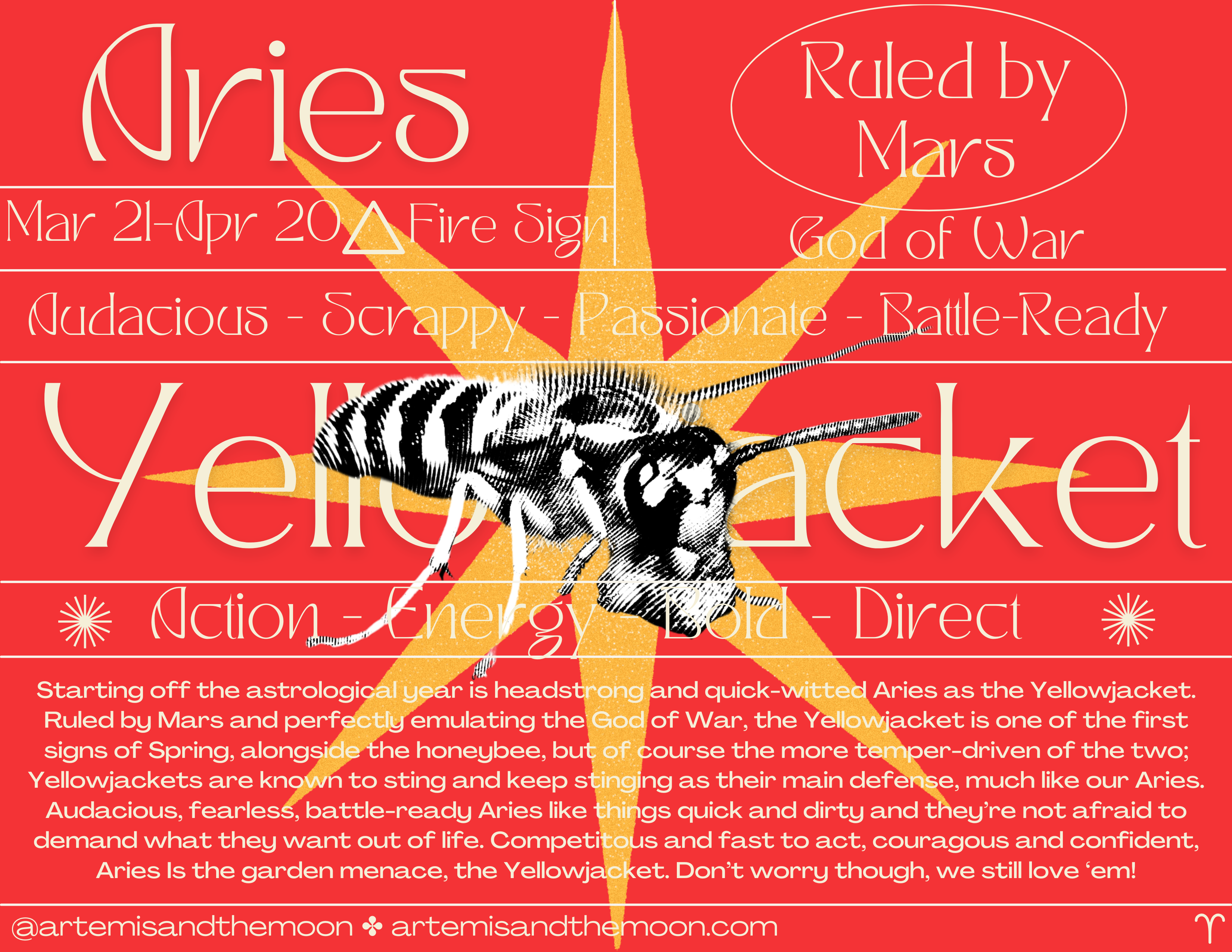 Zodiac Signs as Bugs Postcards