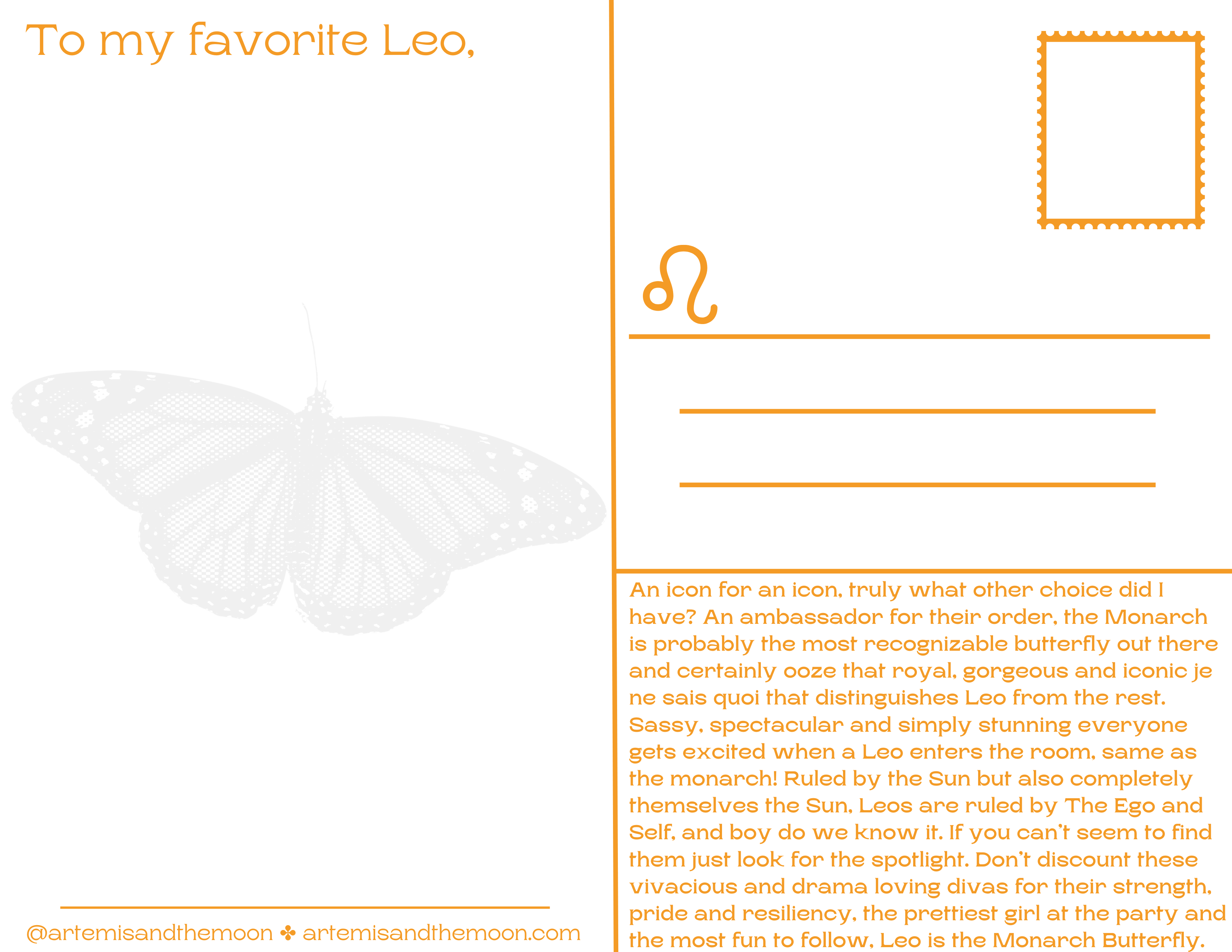 Zodiac Signs as Bugs Postcards