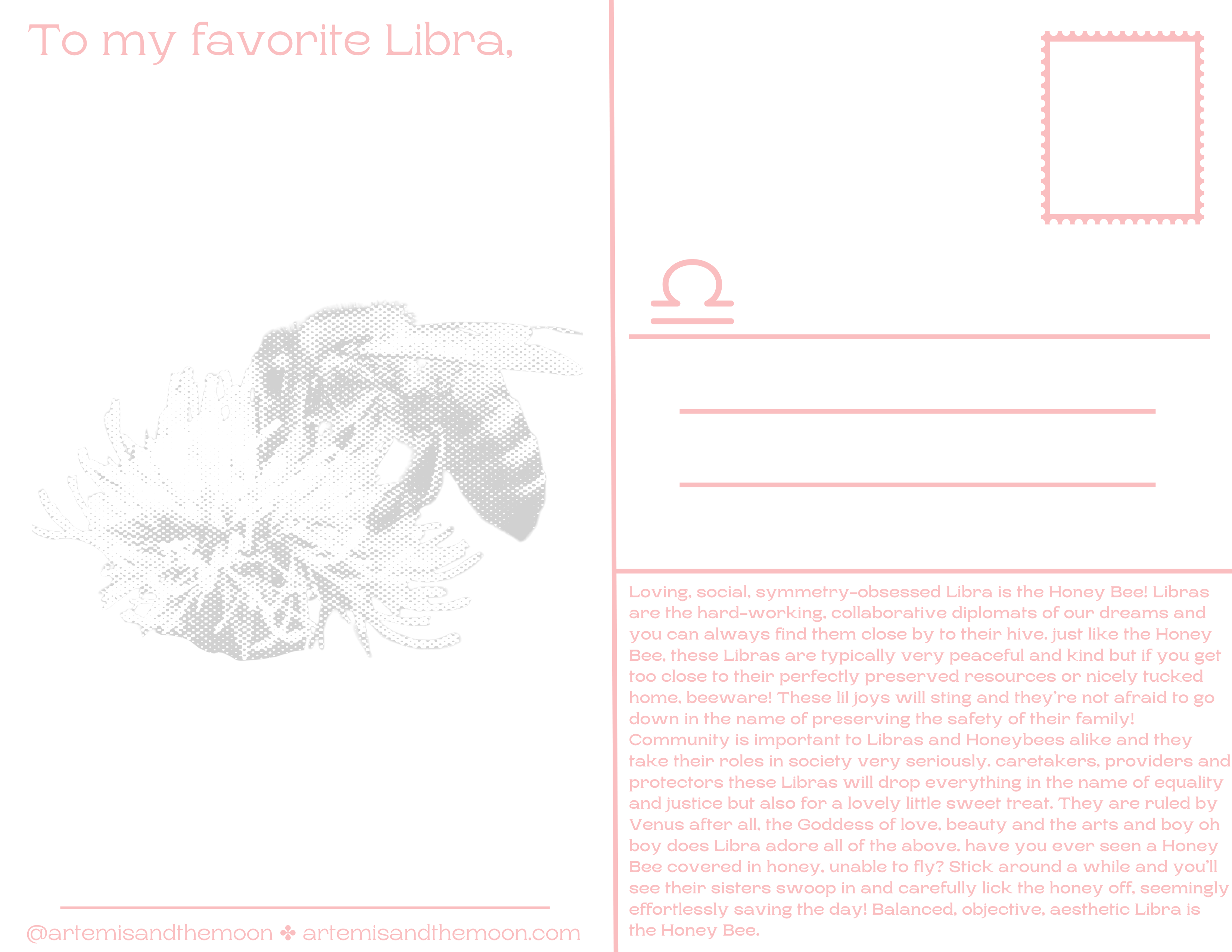 Zodiac Signs as Bugs Postcards