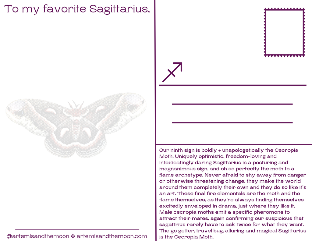 Zodiac Signs as Bugs Postcards